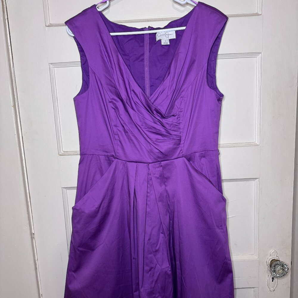 Jessica Simpson Purple Sleeveless Fit & Flare Dress